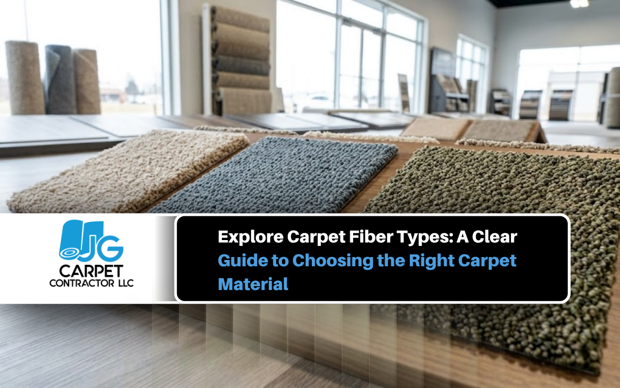Comparison of common carpet fiber types and textures